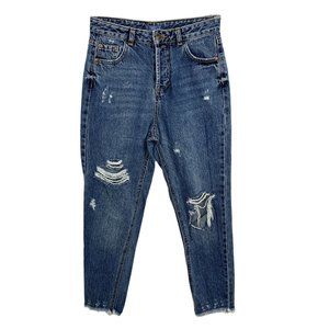 PULL & BEAR 26 High Rise Mom Jeans Button Fly